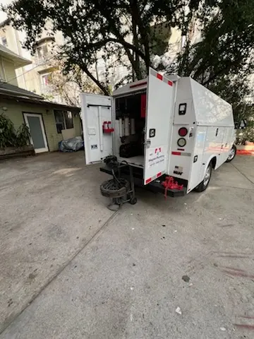Magnet Plumbing service vehicle on-site for Water Heater Repair in Brightseat